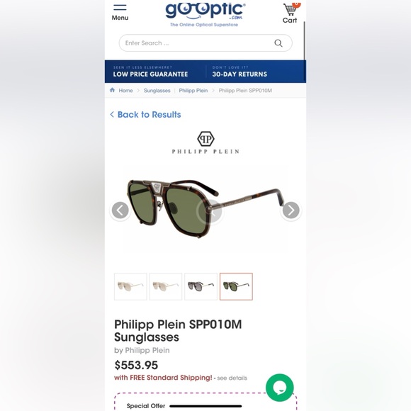 Phillip Plein SPP010 COL.584Y‼️Size 55-23-145 Plein Signature ‼️ - Picture 8 of 16